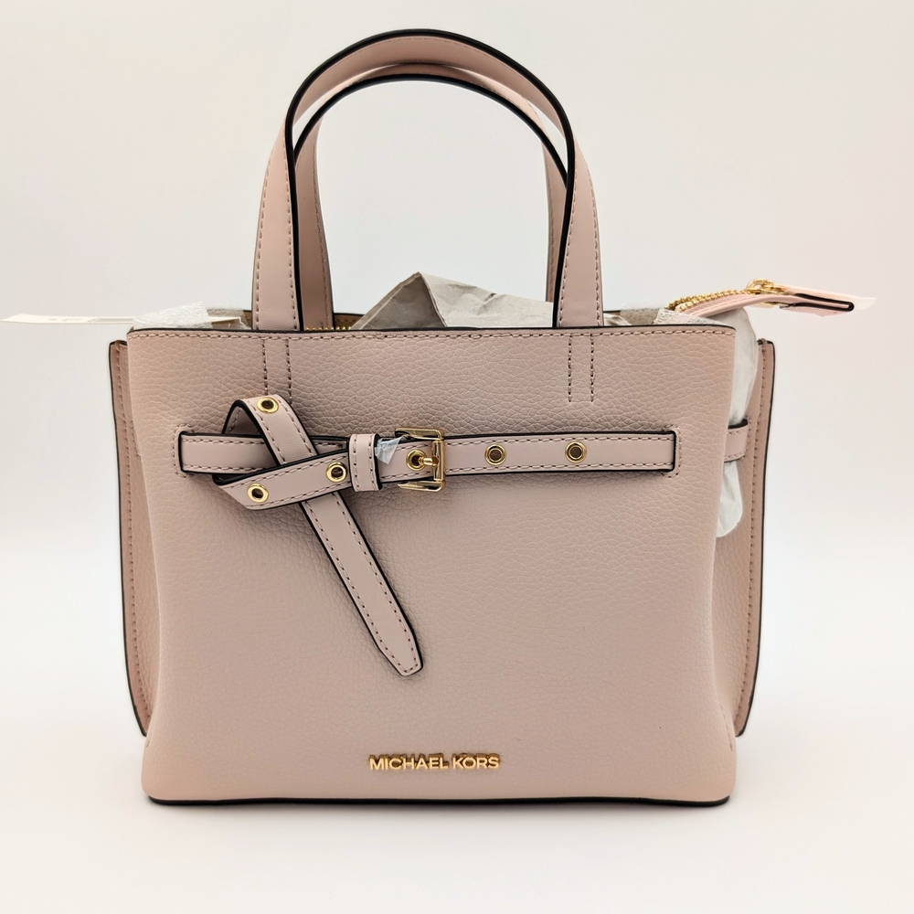 Michael Kors Emilia Pink Pebbled Leather Crossbody w/ Shoulder Strap NWT